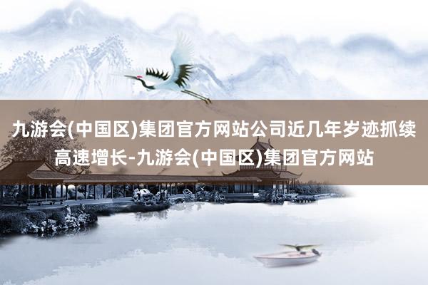九游会(中国区)集团官方网站公司近几年岁迹抓续高速增长-九游会(中国区)集团官方网站