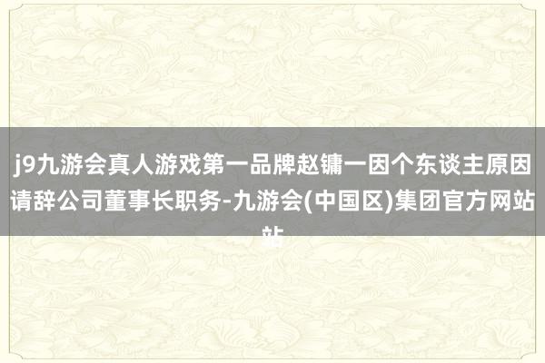 j9九游会真人游戏第一品牌赵镛一因个东谈主原因请辞公司董事长职务-九游会(中国区)集团官方网站