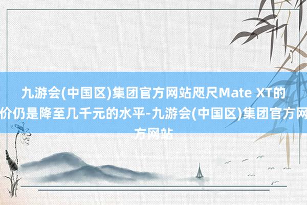 九游会(中国区)集团官方网站咫尺Mate XT的溢价仍是降至几千元的水平-九游会(中国区)集团官方网站