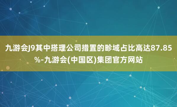九游会J9其中搭理公司措置的畛域占比高达87.85%-九游会(中国区)集团官方网站